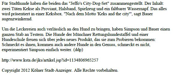 Presseschau Kölner Stadtanzeiger 17.12.2005 Teil 2