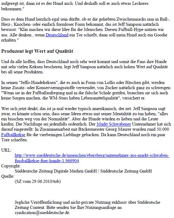 Presseschau Süddeutsche Zeitung EBE 28.06.2010 Teil 2