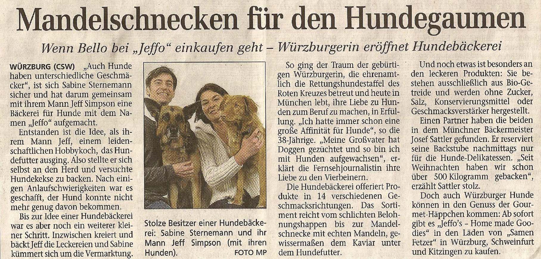 Presseschau Würzburger Neueste Nachrichten 03.05.2005